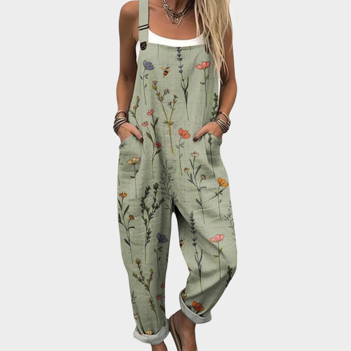 Marielle | Printed Wide-Leg Overalls