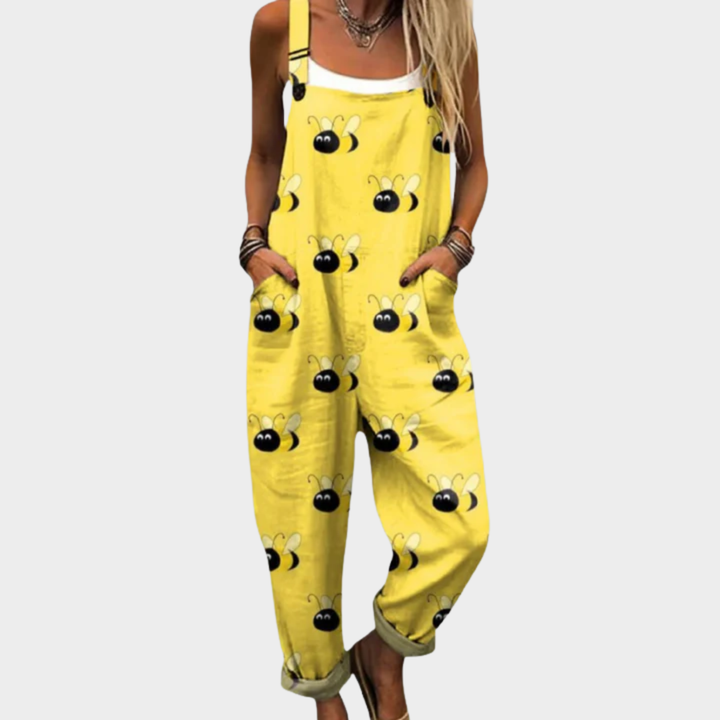 Marielle | Printed Wide-Leg Overalls