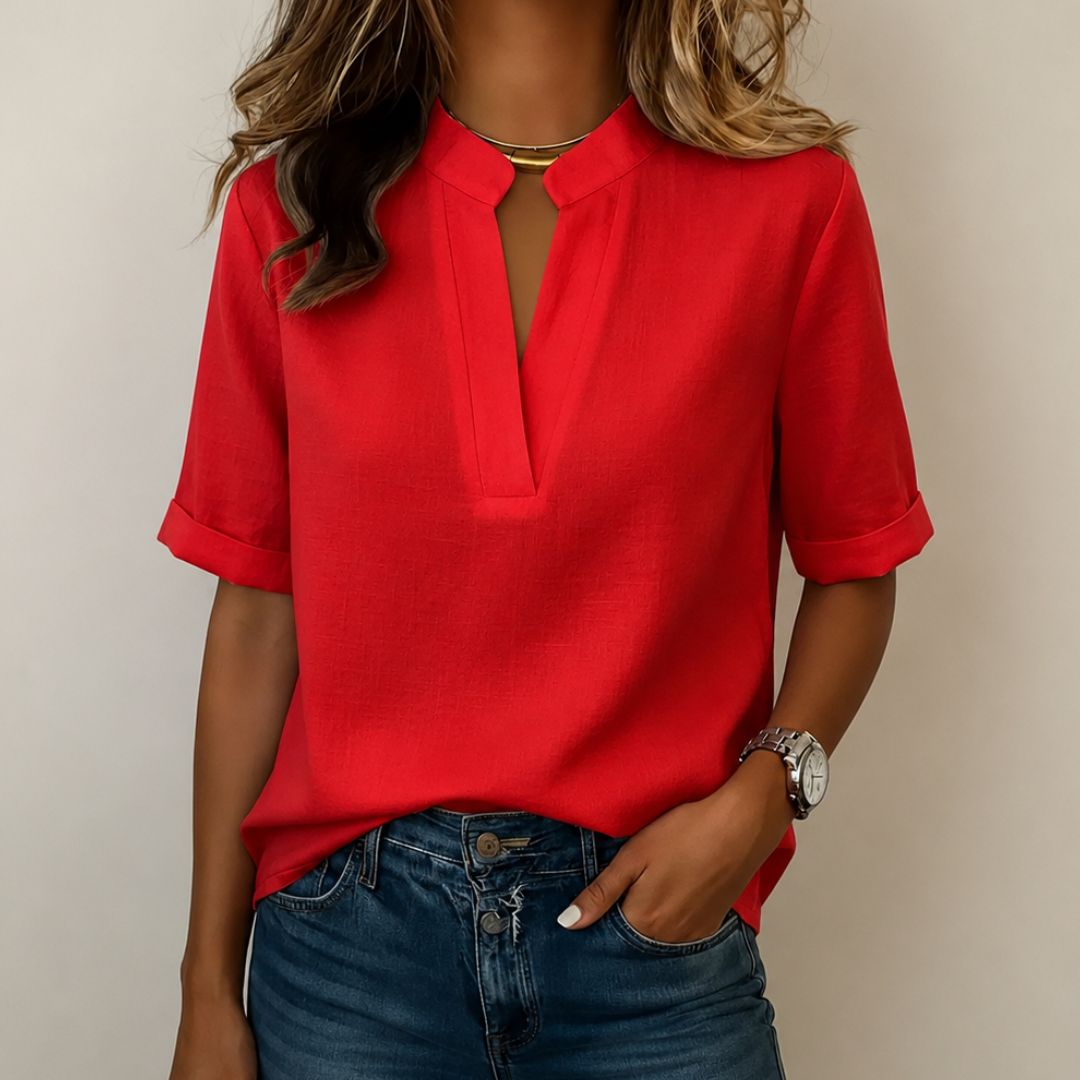 Clara | Relaxed V-Neck Blouse