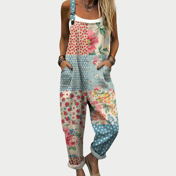 Marielle | Printed Wide-Leg Overalls