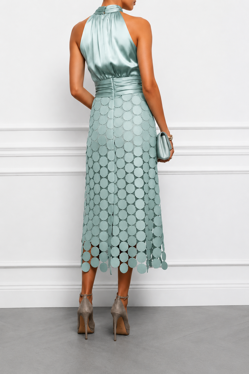 Vivienne | Elegant Halter Midi Dress