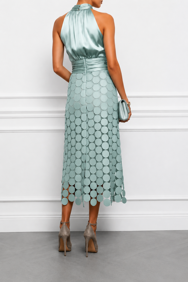 Vivienne | Elegant Halter Midi Dress