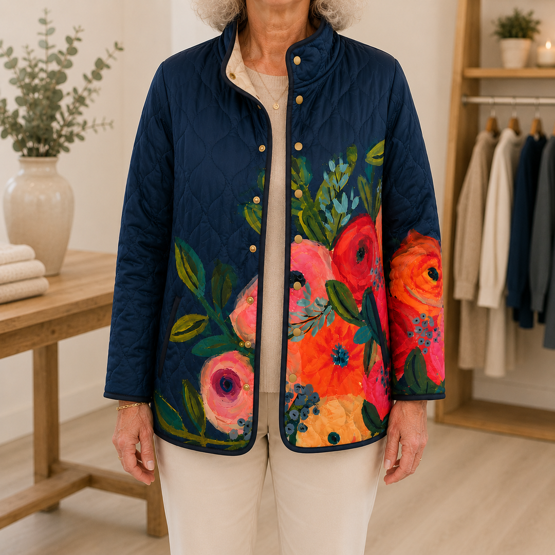 Yara | Vintage Charming Floral Quilted Jacket
