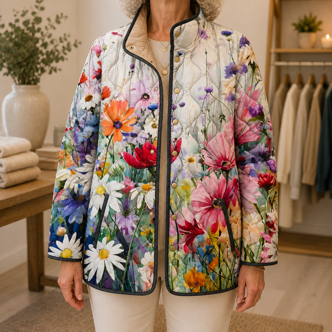 Yara | Vintage Charming Floral Quilted Jacket