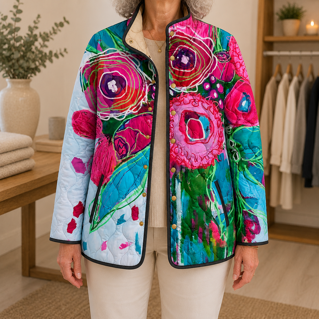 Yara | Vintage Charming Floral Quilted Jacket