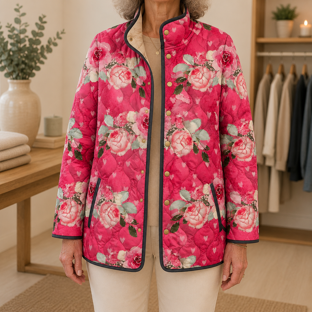 Yara | Vintage Charming Floral Quilted Jacket