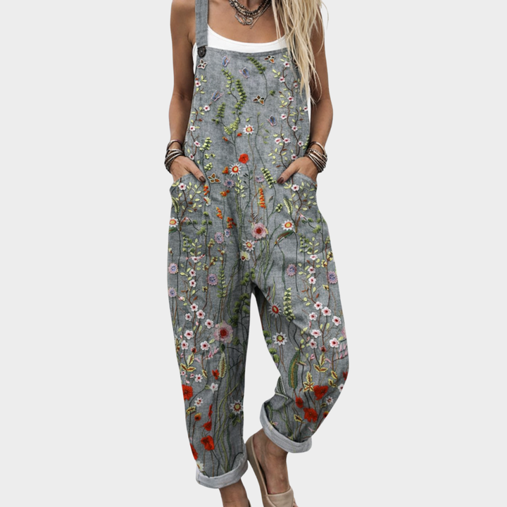 Marielle | Printed Wide-Leg Overalls