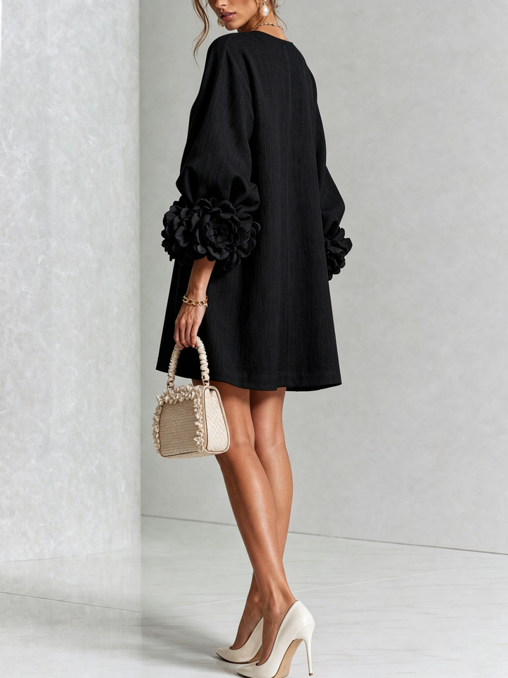Isabelle | Rose-Detail Button-Down Dress