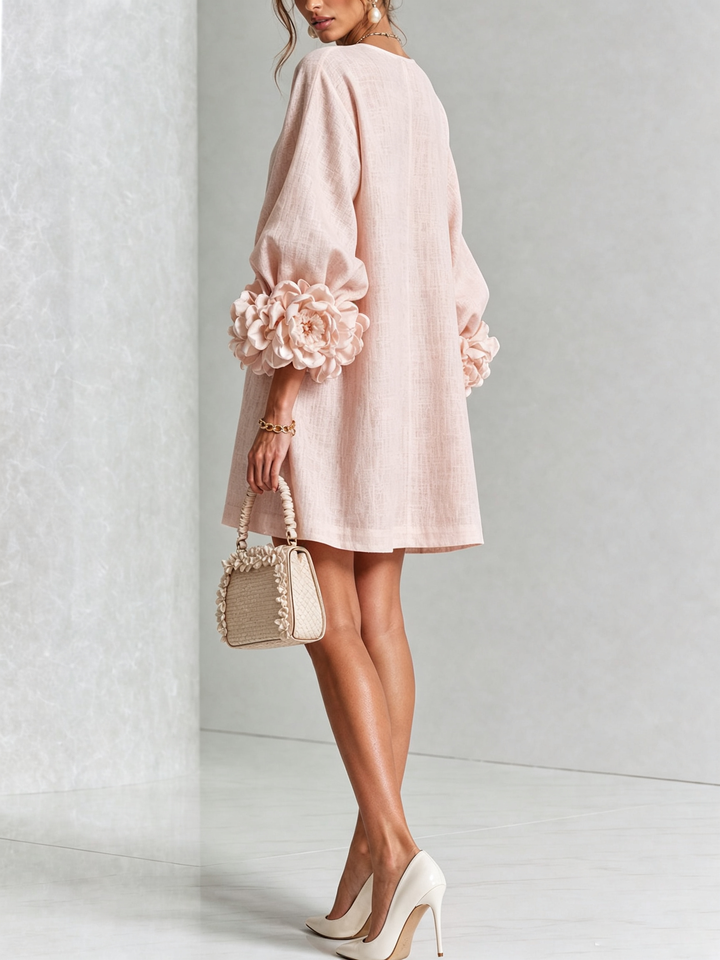 Isabelle | Rose-Detail Button-Down Dress