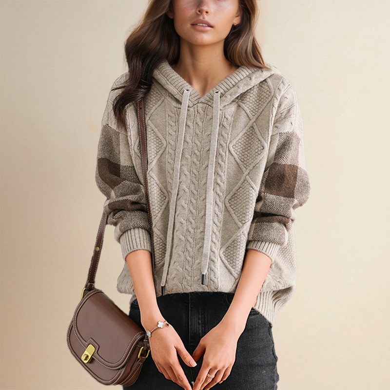 Orahlyn | Jacquard Hooded Sweater