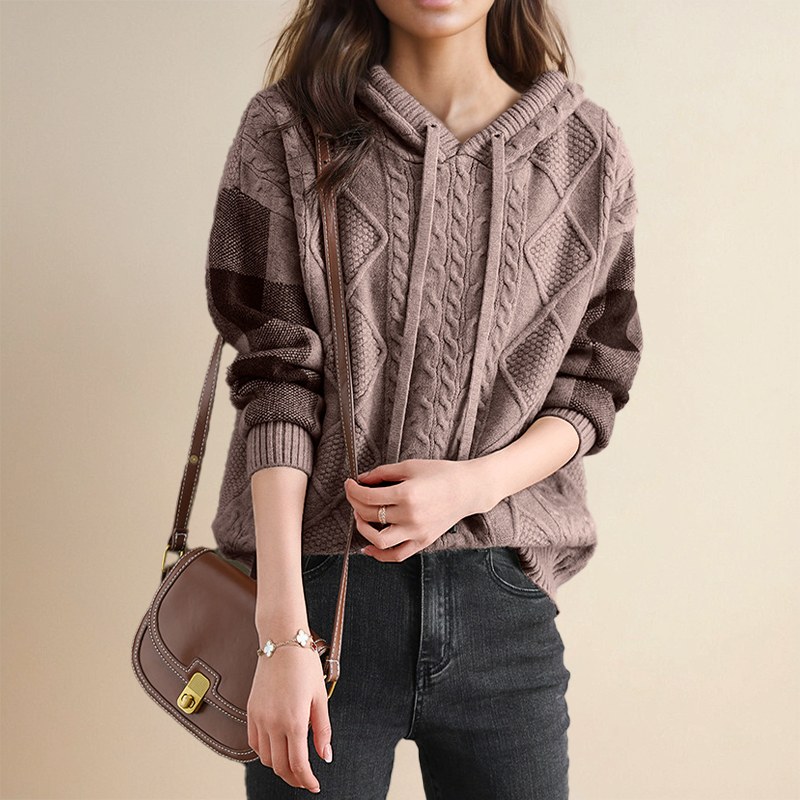 Orahlyn | Jacquard Hooded Sweater