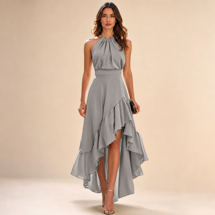 Juliette | Elegant Ruffle-Hem Maxi Dress