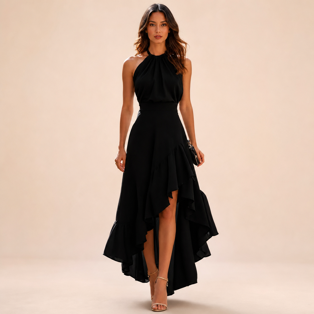 Juliette | Elegant Ruffle-Hem Maxi Dress