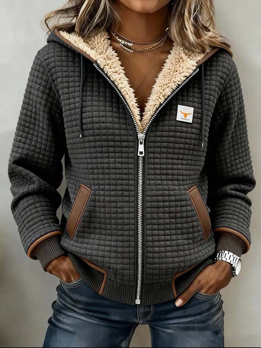 Danielle | Sherpa-Lined Quilted Hooded Jacket