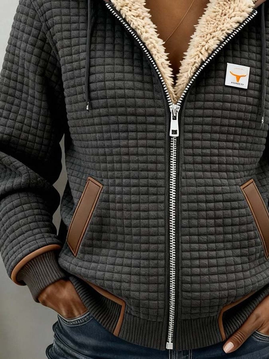 Danielle | Sherpa-Lined Quilted Hooded Jacket